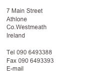 7 Main StreetAthloneCo.WestmeathIrelandTel 090 6493388Fax 090 6493393E-mail info@mmkda.com